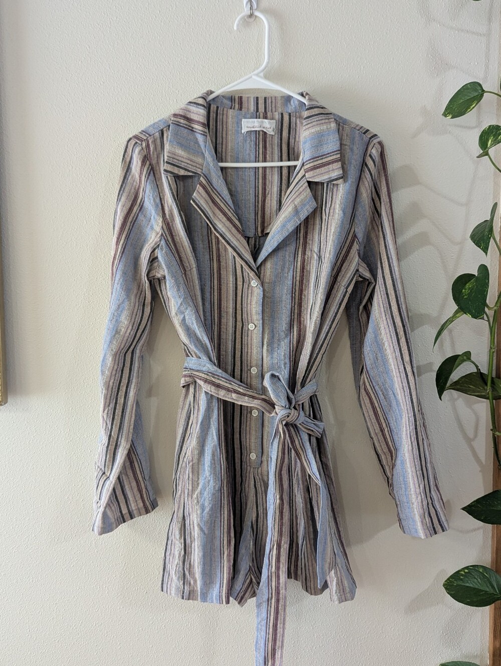 Button Down Striped Romper